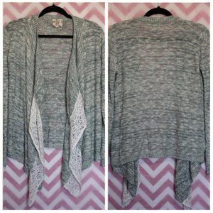 Hippie Rose Marled Lace Cardi Size M